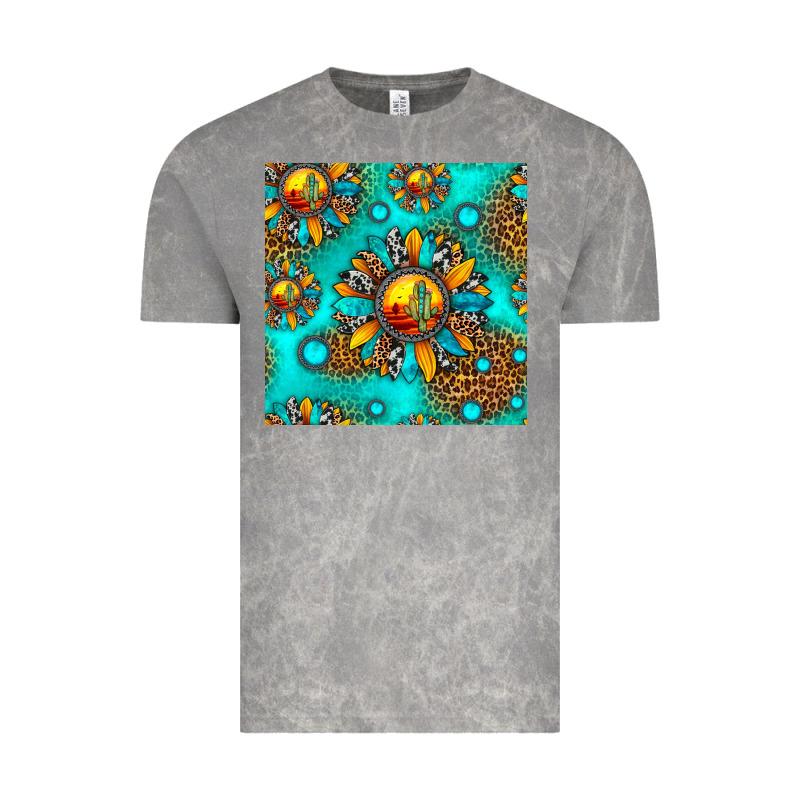 Western Sunset Sunflowers Seamless Pattern Vintage Tee by HRA Design Shop | Teevron