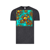 Vintage Black western sunset sunflowers seamless pattern Vintage Tee - HRA Design Shop
