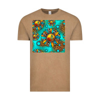 Vintage Coffee western sunset sunflowers seamless pattern Vintage Tee - HRA Design Shop