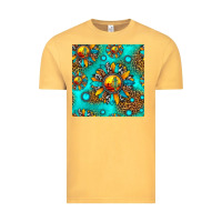 Vintage Mustard western sunset sunflowers seamless pattern Vintage Tee - HRA Design Shop