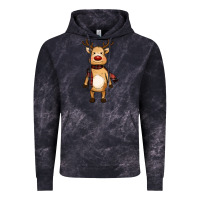 Cloud Black cute reindeer Vintage Hoodie - RanaPortraitStore