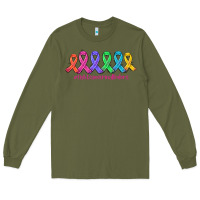 Army Green fight cancer in all colors Long Sleeve Tee - AdoDesignShop