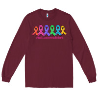 Burgundy fight cancer in all colors Long Sleeve Tee - AdoDesignShop