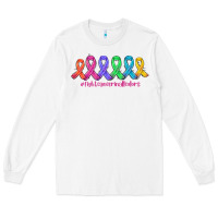 White fight cancer in all colors Long Sleeve Tee - AdoDesignShop