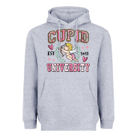 Heather Grey cupid university Heavyweight Hoodie - MaliasSmallBusiness