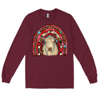 Burgundy valentines charolais  rainbow Long Sleeve Tee - JahusDesignShop