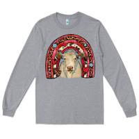 Heather Grey valentines charolais  rainbow Long Sleeve Tee - JahusDesignShop