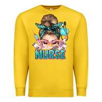 Lemon nurse life messy bun Premium Sweatshirt - NancyCooperArtShop