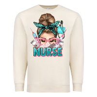 Sandshell nurse life messy bun Premium Sweatshirt - NancyCooperArtShop