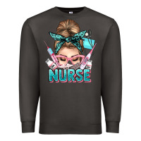 Smoke nurse life messy bun Premium Sweatshirt - NancyCooperArtShop