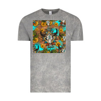 Cloud Rock aztec bull skull seamless pattern Vintage Tee - HRA Design Shop