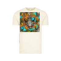 Aztec Bull Skull Seamless Pattern Vintage Tee | Teevron