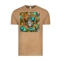 Vintage Camel aztec bull skull seamless pattern Vintage Tee - HRA Design Shop