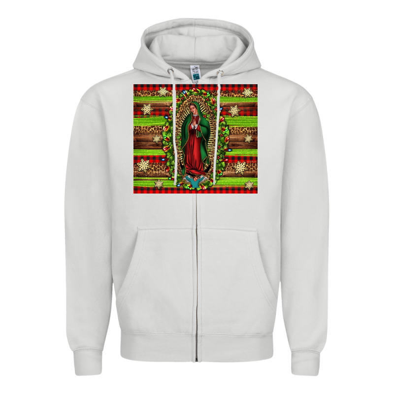 Our Lady Of Guadalupe Christmas Zipper Hoodie by Jasminsmagicworld | Teevron