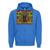True Royal our lady of Guadalupe Christmas Zipper Hoodie - Jasminsmagicworld