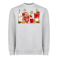 Heather Grey santa fuel coffee cups Heavyweight Sweatshirt - texasbilliewilder