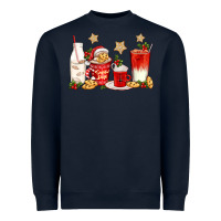 Navy santa fuel coffee cups Heavyweight Sweatshirt - texasbilliewilder