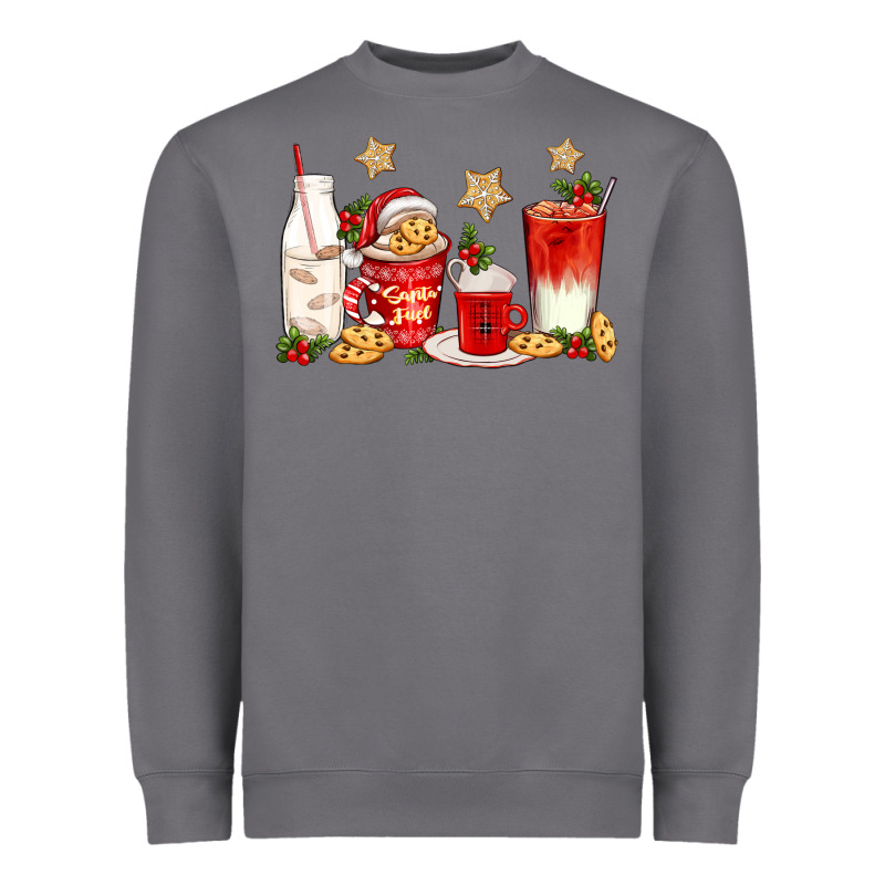 Santa Fuel Coffee Cups Heavyweight Sweatshirt by texasbilliewilder | Teevron