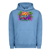 Pigment Pebble Blue Hot wife summer Urban Hoodie - NancyCooperArtShop