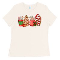 Bone christmas tree cake and coffee cups ado Ladies Tee - AdoDesignShop