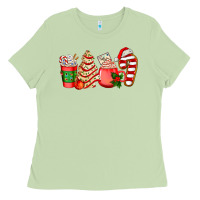 Matcha christmas tree cake and coffee cups ado Ladies Tee - AdoDesignShop
