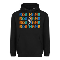 Black boy mama lightning bolt Heavyweight Hoodie - MaliasSmallBusiness
