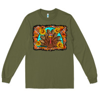 Army Green Thanksgiving Turkey Long Sleeve Tee - Artiststas