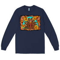 Navy Thanksgiving Turkey Long Sleeve Tee - Artiststas