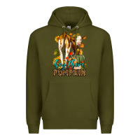 Army Green Hey There Pumpkin Fall Premium Hoodie - LillyAllenDesigns