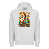 Dove Grey Hey There Pumpkin Fall Premium Hoodie - LillyAllenDesigns