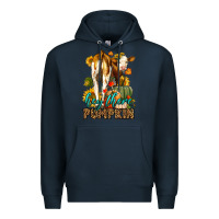 Navy Hey There Pumpkin Fall Premium Hoodie - LillyAllenDesigns