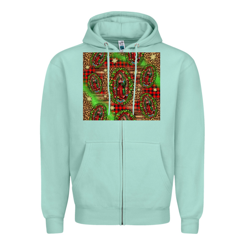 Our Lady Of Guadalupe Christmas Zipper Hoodie by Jasminsmagicworld | Teevron