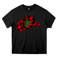 Black cowboy christmas Heavy Core Tee - CowhideDigitalArt