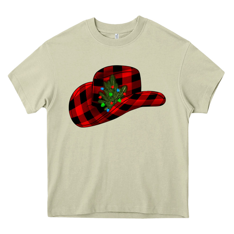 Cowboy Christmas Heavy Core Tee by CowhideDigitalArt | Teevron