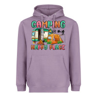 Camping Is My Happy Place Heavyweight Hoodie | Teevron