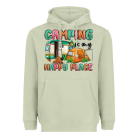 Matcha camping is my happy place Heavyweight Hoodie - MaliasSmallBusiness