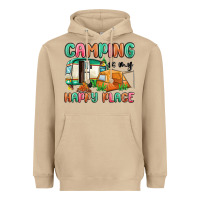 Mushroom camping is my happy place Heavyweight Hoodie - MaliasSmallBusiness