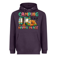 Plum camping is my happy place Heavyweight Hoodie - MaliasSmallBusiness