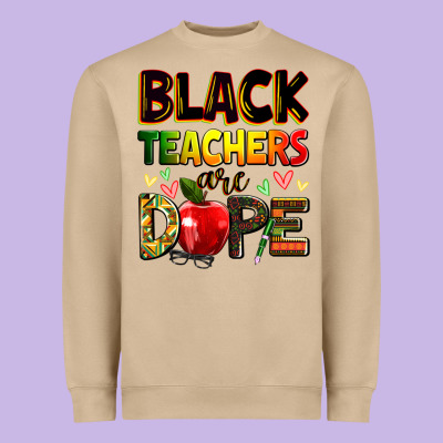 Black Teacher's Are Dope Juneteenth Heavyweight Sweatshirt Designed By Zillion Design Studio