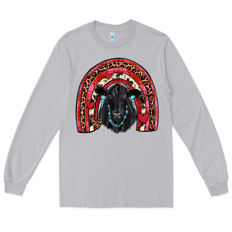 Valentines Black Angus  Rainbow Long Sleeve Tee by JahusDesignShop | Teevron