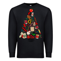 Black teacher christmas tree Premium Sweatshirt - MaliasSmallBusiness