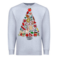 Heather Grey teacher christmas tree Premium Sweatshirt - MaliasSmallBusiness