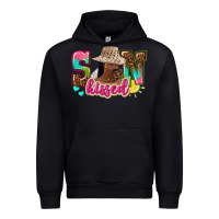 Black Afro woman with sunkissed Urban Hoodie - NancyCooperArtShop