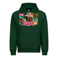 Foreset Green Afro woman with sunkissed Urban Hoodie - NancyCooperArtShop