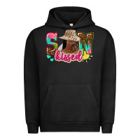 Pigment Black Afro woman with sunkissed Urban Hoodie - NancyCooperArtShop