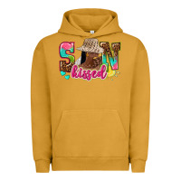 Pigment Peanut Butter Afro woman with sunkissed Urban Hoodie - NancyCooperArtShop