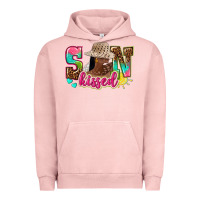 Pigment Salmon Afro woman with sunkissed Urban Hoodie - NancyCooperArtShop