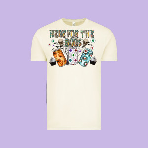 Here For The Boos Vintage Tee Designed By Cowhidedigitalart