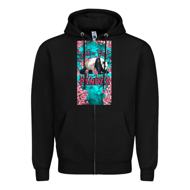 Just A Girl Who Loves Pandas Zipper Hoodie by LillyAllenDesigns | Teevron