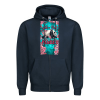 Navy just a girl who loves pandas Zipper Hoodie - LillyAllenDesigns